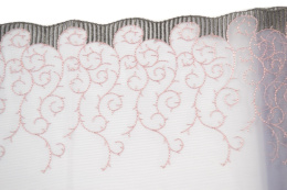 Szeroka haftowana elastyczna koronka błękit gołębi 0,5mb