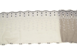 Elastyczny haft, elastyczna koronka szara 0,5mb