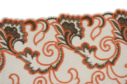 Brązowy stabilny haft na tiulu 0,5mb