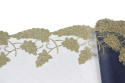 Embroidered lace on navy blue colour