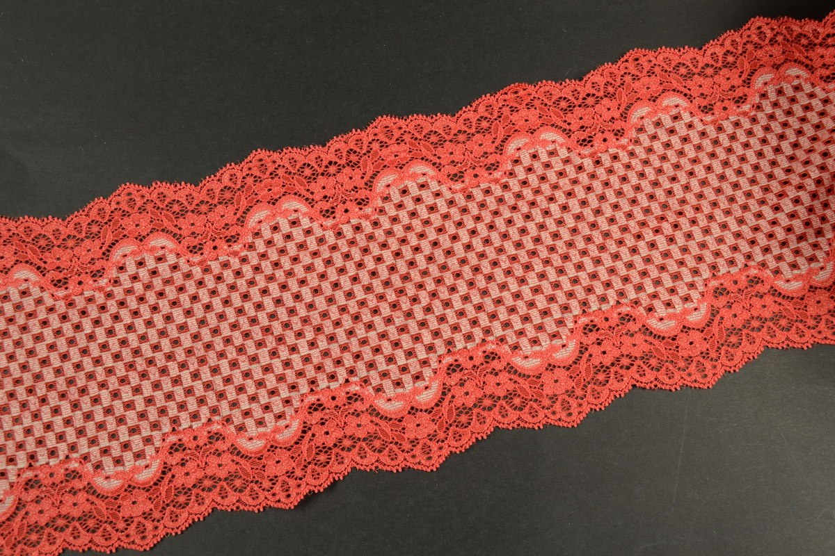 Red lace trim
