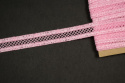Narrow pink guipure lace trim