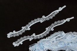 Błękitne aplikacje, pastelowe naszywki 1para