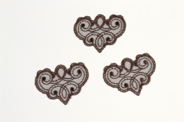 Brwon Embroidered applique