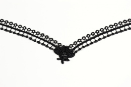 Czarne naszywki, aplikacje do naszycia, gipiurowe wstawki 2szt.