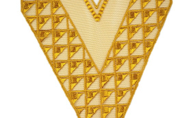 Złota naszywka, wstawka na tiulu 1szt.