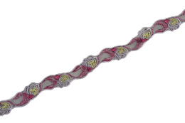 Elegancki wąski haft, tasiemka ozdobna 1mb