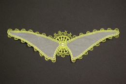 Limonkowo białe naszywki, aplikacje 2szt.