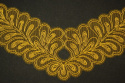 Embroidered appliques in gold colour 2pcs.