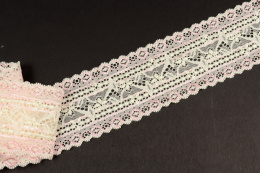 Ivory/pink lace trim