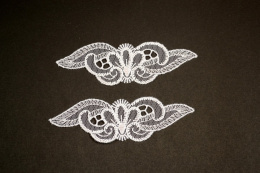 White Embroidered appliques