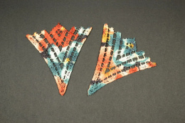 Wielobarwne aplikacje, naszywki z domieszka bawełny 2szt.