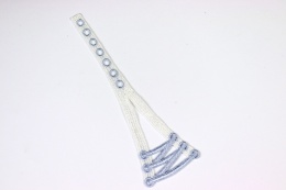 Biało niebieskie gipiurowe naszywki, aplikacje, wstawki 2szt.