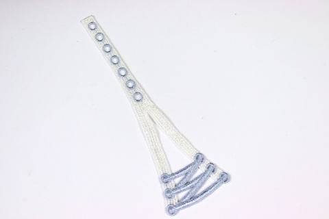 Biało niebieskie gipiurowe naszywki, aplikacje, wstawki 2szt.