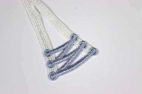 Biało niebieskie gipiurowe naszywki, aplikacje, wstawki 2szt.