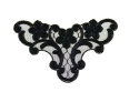 Black patches, sew-on appliqués, gold thread 1 pc.