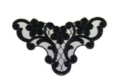 Schwarze Patches, Aufnäher, Goldfaden 1 Stk.