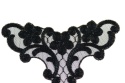 Black patches, sew-on appliqués, gold thread 1 pc.