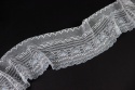 Elastic lace, white and blue, elastic lace, 0.5 m
