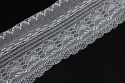 Elastic lace, white and blue, elastic lace, 0.5 m