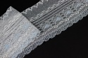 Elastic lace, white and blue, elastic lace, 0.5 m