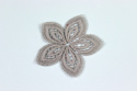 Naszywka bawełniana, kwiat do naszycia, szary beż 1szt.