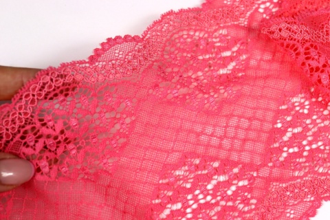 Różowa Miękka Koronka Elastyczna, delikatna koronka do szycia i bielizny 0,5mb