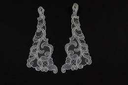 Śmietankowe naszywki, aplikacje, koronki do szycia 1para