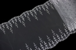 Śnieżnobiały haft, koronka z gipiurą, delikatna koronka 0,5mb