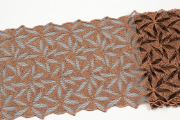 Brązowy haft na stabilnym tiulu 0,5mb