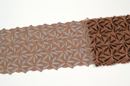 Brązowy haft na stabilnym tiulu 0,5mb