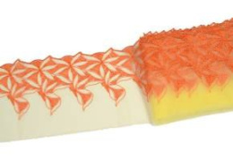 Haft na żółtym tiulu 0,5mb