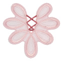 Embroidered appliques in ligh pink colour