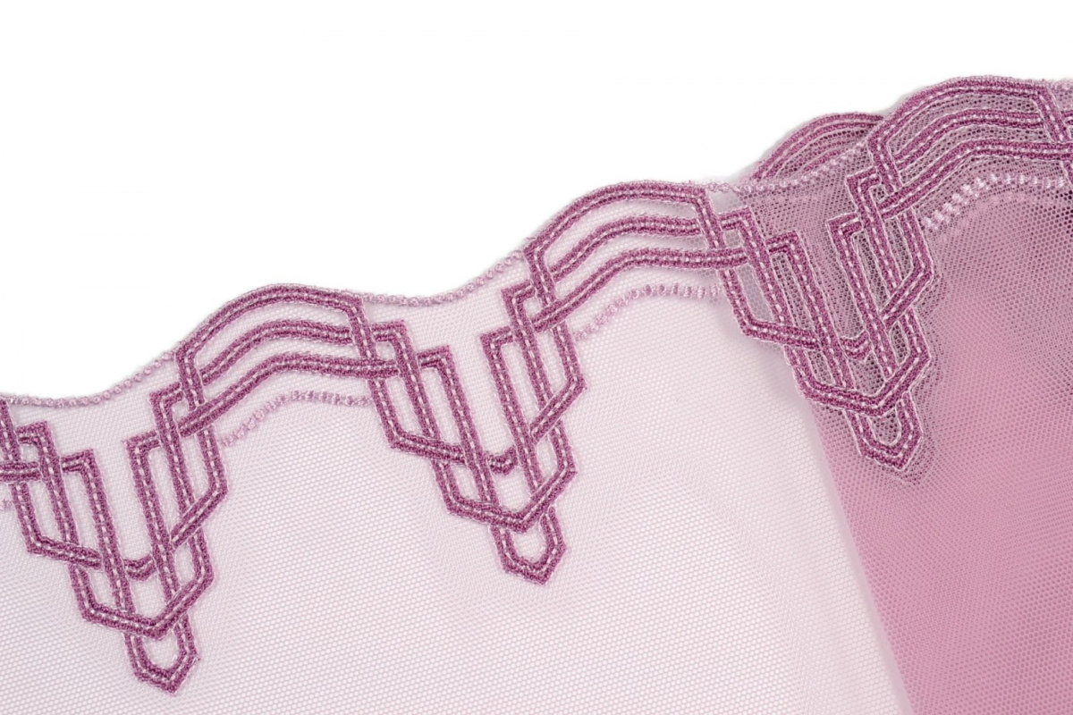 Embroidered lace in lilia colour