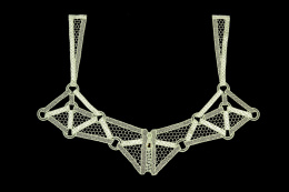 Miętowa naszywka z dżetem