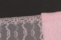 Wide pink colour Embroidered lace