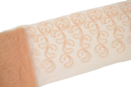 Beżowy stabilny haft, koronka nude 0,5mb