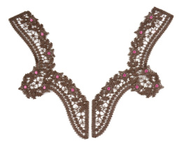 Brązowe aplikacje gipiurowe pary