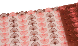 Brązowy stabilny haft, koronki do szycia 0,5mb