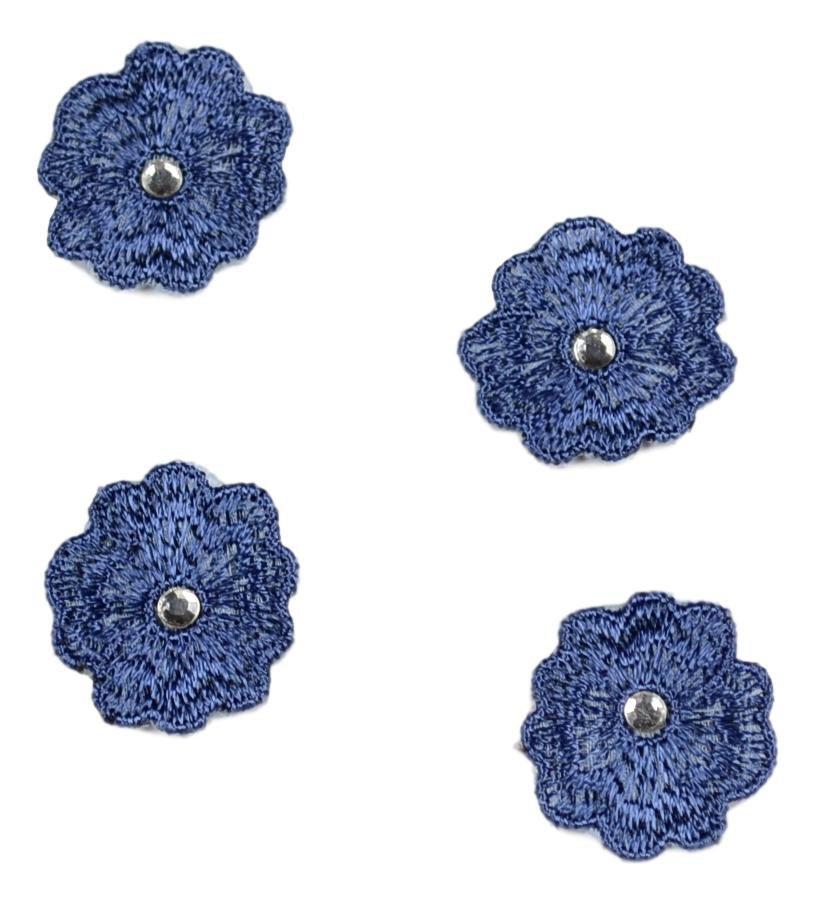 Embroidered appliques with grains