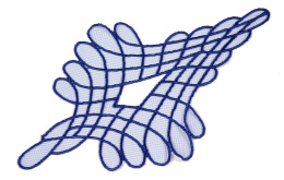 Ciemnoniebiska naszywka haftowana