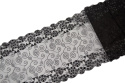 Czarny stabilny haft, czarna koronka na metry 0,5mb