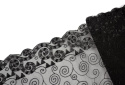 Czarny stabilny haft, czarna koronka na metry 0,5mb