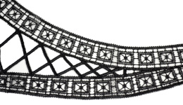 Duża czarna naszywka gipiurowa