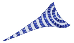 Duża granatowa aplikacja na odzież