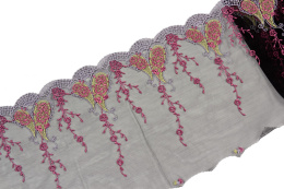 Elastyczny haft na tiulu, miękkit tiul 0,5mb