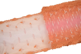 Elastyczny haft ombre kolory koral/pomarańcz 0,5mb