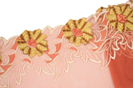 Elastyczny haft w kwiaty, miękki tiul 0,5mb