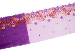 Fioletowy stabilny haft, koronka na metry 0,5mb