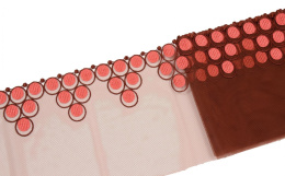 Haft na tiulu brązowy, stabilna koronka 0,5mb